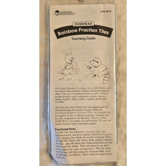 Learning Resources Overhead Projector Math Tangrams Cash Coins Fractions Cards - Picture 14 of 16